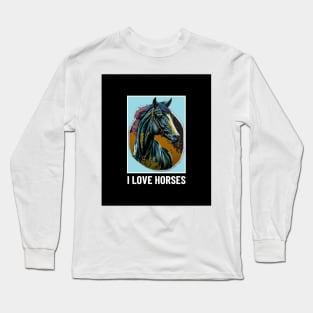 Horse Lover Art Long Sleeve T-Shirt